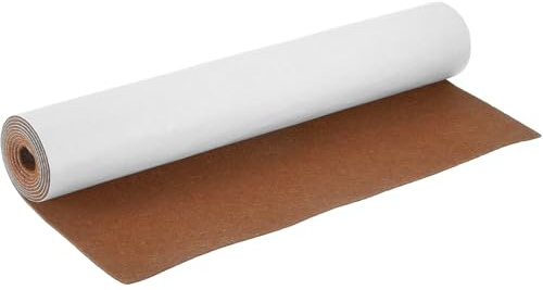 Filt, självhäftande filtmatta, filt i ljusgrå – 40 x 220 cm 2 mm tjock filtrulle, DIY, för askfoder, underlägg, lådmatta, bil, filt, fotoram, stolsben, bordsben (ljusbrun, 2 mm tjock)