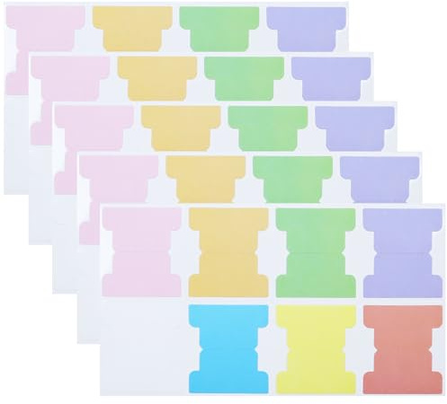 Large Paper Sticky Index Tabs, 40Pcs Writable Sticky Book Tabs, Page Marker Tab for Notebooks Index Bookmarks Labels File Tab Blank Labels Stickers for Book