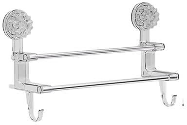 Portasciugamani da parete in acciaio inox con ventosa, adesivo da bagno per doccia e accessori da bagno eleganti
