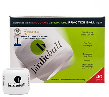 BirdieBall övningsgolfbollar, begränsad flygning, golfbollar för golf, träningsbollar (förpackning med 12)