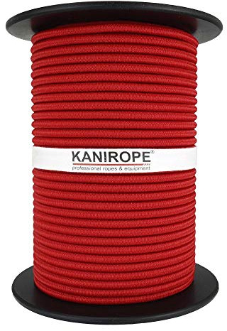 Kanirope® Gummiseil MONOSPAN PE 6mm 100m Rot Expanderseil Spann Seil Spanner Spannseil Plane