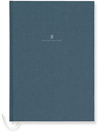 Graf von Faber-Castell - Notizbuch Leineneinband Night Blue DIN A4 | 160 blanko Seiten aus 100 g/m² Papier mit Fadenheftung und Leseband