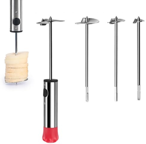 Obst- und Gemüseentkerner, Edelstahl, Gemüseentkerner, Bohrer, Gemüsegraben, rotierender Bohrer, Pfefferentkerner, Werkzeuge mit 4 Größen, Gemüsebohrer zum Entkernen und Graben von Karotten, Birnen