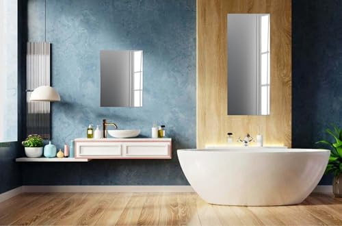 Zalena Specchio adesivo per porta, 3 mm, specchio senza cornice, da incollare, ideale per piccoli appartamenti, studenti, 50 x 120 cm