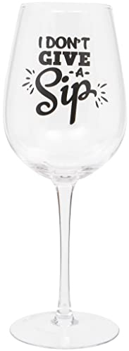 Maturi Copa de vino humorística 'I Don't Give a Sip', 420 ml, en caja de regalo