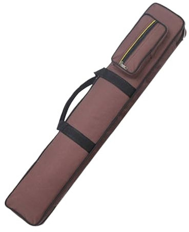 Oshhni 8 Löcher Pool Queue Tasche Billard Sticks Tragetasche Stoßfest Wasserfest Pool Queue Tasche Billard Stange Lagerung Tasche, Kaffee