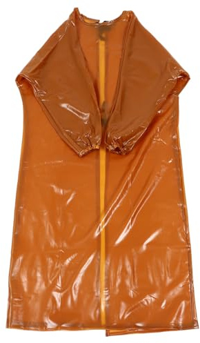 ULDIGI Elastischer PVC Arbeitsoverall in Gelb mit Spritzwassergeschütztem Design für Lebensmittelindustrie und Schlachthöfe
