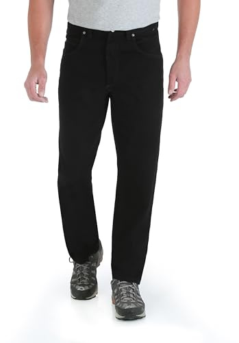 Wrangler Men's Big Rugged Wear Relaxed Fit Jean,Overdyed Black,52x28