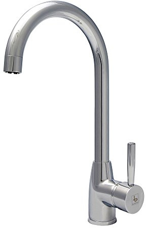 BURGTAL EMIRAS | Küchenarmatur - Spültischarmatur | Mischbatterie für die Küche | hoher Auslauf | Mischbatterie in Chrom | Niederdruck | Schwenkbar 360°