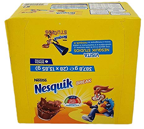 PZ 56 BUSTINE MONODOSE NESQUIK PREPARATO SOLUBILE PER BEVANDA A BASE DI CACAO MAGRO E VITAMINE MILK AND CHOCOLATE