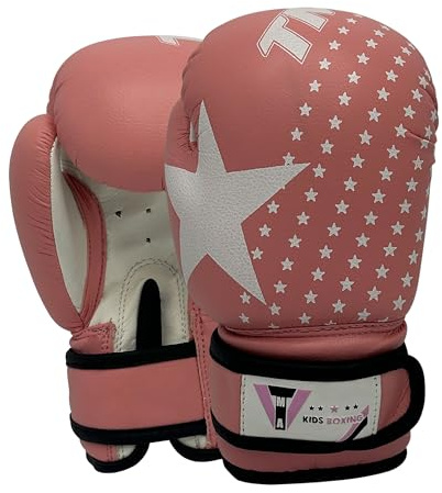 TMA Junior Kids Boxing Gloves Best for Kickboxing, Martial Arts, MMA, Muay Thai 2-oz (Pink)