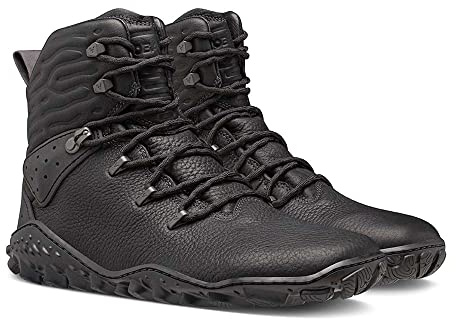 Vivobarefoot Women's Tracker Forest ESC, Womens Off-Road Hiking Boot with Barefoot Sole, Black, 8
