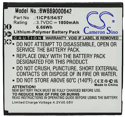 vhbw Akku Ersatz für Angelcare 1ICP5/54/57 für Babyphone Babytalker (1800 mAh, 3,7 V, Li-Polymer)