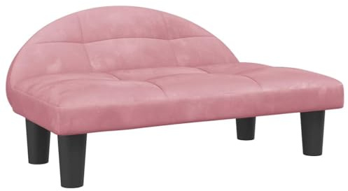 vidaXL Hundebett, Hundekissen mit weicher Polsterung, Hundesofa Hundecouch für kleine Hunde Haustiere, Haustierbett Katzenbett, Rosa Samt