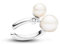PANDORA Timeless Duo Behandelte Süßwasserzuchtperlen Ear Cuff aus Sterling Silber mit Zirkonia, 293151C01