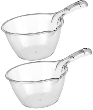 Cabilock Set Di 2 Mestoli Per Acqua in Plastica Versatili Per Cucina Bagno E Giardino Facili Da Usare E Da Pulire