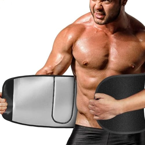 JPXJGT Homme Minceur Ceinture Amincissante Gaine Ventre Plat Néoprène Sport Réglable Fitness Sauna pour Perdre du Poids Body Shaper(Black,XL)