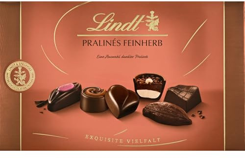 Lindt Schokolade | Feinherb Pralinés, 200g Schachtel, Pralinen Geschenk