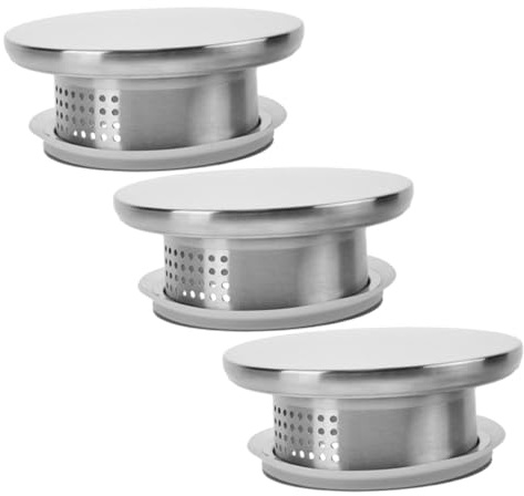 BAZEITFLOW 3pcs Stainless Steel Pitcher Lids Replacement for Glass Water Jug Carafe Stoppers Caps Heat-Resistant Leakproof Covers for Tea Beverage Cold Hot Drinks Easy to Clean Home Kitchen
