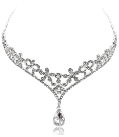 PRETYZOOM Frontlet de Mariée en Alliage Argenté Strass Scintillants Accessoire de Front Élégant pour Mariage Ornements de Tête pour Cérémonie Bijou de Front de Mariage Raffinée