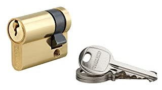 Mezzo Cilindro europeo Sa 30X10mm, vite 50mm, antisfilamento, ottone, 3 chiavi - THIRARD