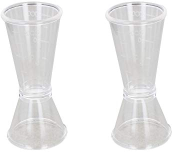 Othmro Double Cocktail Jigger, 2pcs Plastic Spirit Measure 10ml/20ml 20ml/40ml Drink Spirit, Shot Measure for Spirit Bar Restaurant Home