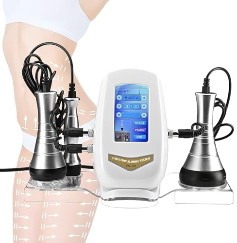 Tanniws 3 en 1 Máquina de Adelgazamiento de Belleza 40K Instrumento de pérdida de Peso por radiofrecuencia Máquina de Adelgazamiento ultrasónica para Abdomen, glúteos y Muslos, Cuidado de la Piel