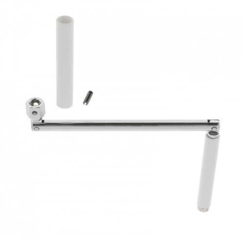cyclingcolors Poignée de manivelle articulée pour volet roulant en acier avec contre-poignée et goupille Store Fenêtre Baie vitrée Mécanisme, 6 pans 10mm longueur 325mm