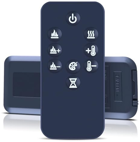Snrigw Replacement Remote Control for DIMPLEX/Toluca/TLC 20 Electric Fires | 9 Button, No Setup Required, Sensitive, Fully Functional, Batteries Not Included
