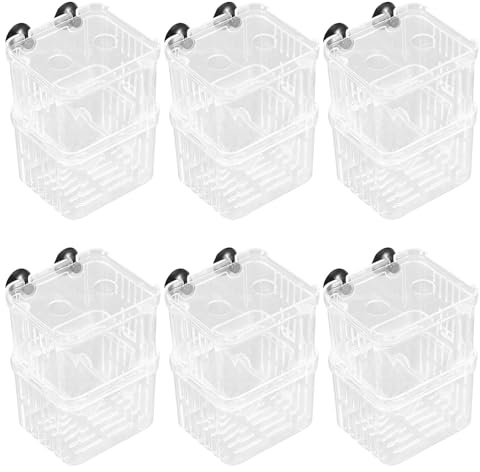 TOYZFRIENDY 6 St Fiskyngel Kläckeri Fiskinkubator Fiskisoleringskammare Avelstankar Fiskisoleringslådor Fisktank Kläckeri Fiskägg Transparent