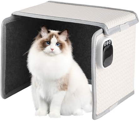 Beheizte Katzenbox – Wasserdichtes, Faltbares, Warmes, Verstellbares Haustiernest, Beheiztes Haustierzelt Für Den Innenbereich Für Zuhause, Wohnheim, Wohnung, Schlafzimmer, Wohnzimmer, Balkon