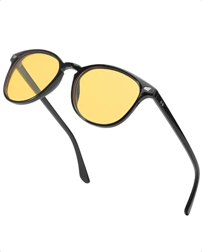 Myiaur Lunettes de vision nocturne pour femmes, tendance, polarisées, teintées en jaune, idéales pour la conduite de nuit ou par temps