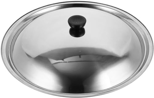 KHBUAB Couvercle Casserole 34cm Conserve la Vapeur Anti-brûlure en Acier Inoxydable et Garde les Aliments au Chaud, la Cuisine