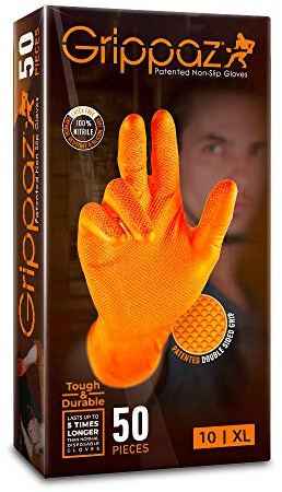 Dialann Disposable Nitrile Gloves Orange Size: XL Box of 50