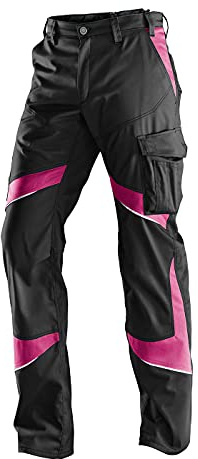 KÜBLER ACTIVIQ Damenhose mit ergonomischer Linienführung und Reflex-Elementen - Schwarz/Pink Gr. 44