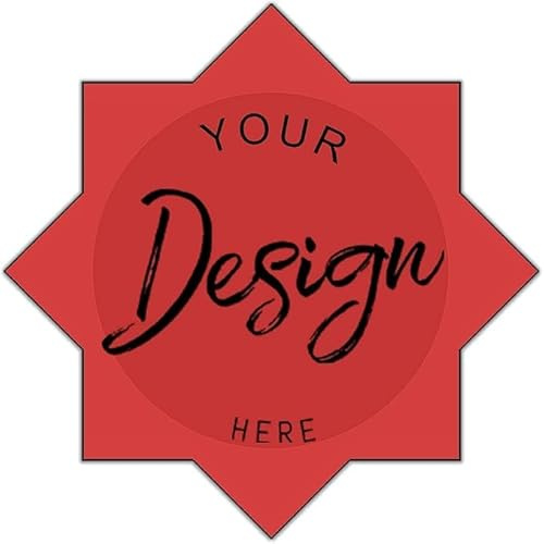 CUSMIZ 100 Stück Aufkleber Selbst Gestalten - Personalisierte Aufkleber für Unternehmen Logos, Hochzeiten, Festivals, 100-1000 Stück Stickers für Verpackung (3cm-14cm)