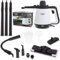 Adler AD7038 Vaporeta Limpiador Vapor a Presión, Desinfección Portátil, Caudal Vapor 44 g/min, 450ml, 12 Accesorios Limpieza Hogar Tapicería, Colchón, Sofás, Asientos Coche, Suelos, 2000W