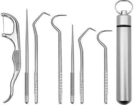 Cura De Dientes, Palillo De Dientes De Acero Inoxidable