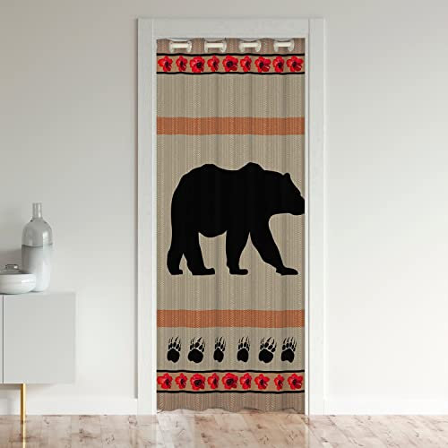 Bear Insulated Thermal Curtains for Bedroom Farmhouse Wild Animal Doorway Curtain Privacy Mat Hunting Wildlife Decor Extra Soft Door Cover Curtain Room Multifunctional Door Curtain 86x203cm 1 Panel