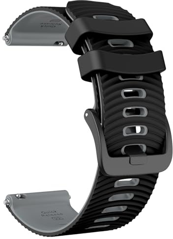 ISABAKE Silikonarmband för Garmin Vivoactive 4, Forerunner 255/265, 22mm Ersättningsband med Snabbkoppling för Samsung Gear S3 Frontier, Galaxy Watch 46 mm