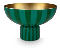 PiP Studio Bandejas de metal altas de rayas, color verde, 30 x 20 cm