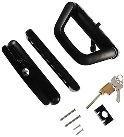 Angoily Serrure De Porte Simple Face En Alliage De Zinc Avec Clé Loquet De Porte Coulissante En Verre Serrure De Confidentialité Usage Intérieur Et Balcon Ensemble