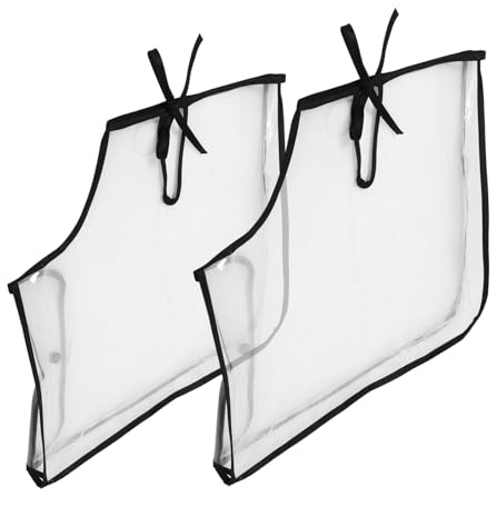 DINHEAROM Protège-mains de Guidon de Moto Design Surdimensionné et Plastique Imperméable, Housse Coupe-vent pour Protéger les Mains du Froid Pluie en Hiver