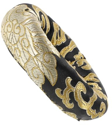 Kisangel Buddha Klangschalenkissen Handbesticktes Kleines Klangschalen Pad Aus Glattem Baumwollstoff Buddhistische Meditationsmatte Stoßschützendes Klangschalen Zubehör Für Yoga Und Entspannung
