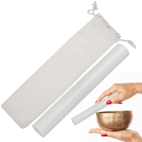 TOYANDONA Acrylic Singing Bowl Mallet Stick for Meditation Buddha Sound Bowl Striker with Storage Bag Smooth Polished Sound Accessory for Relaxation Portable Use