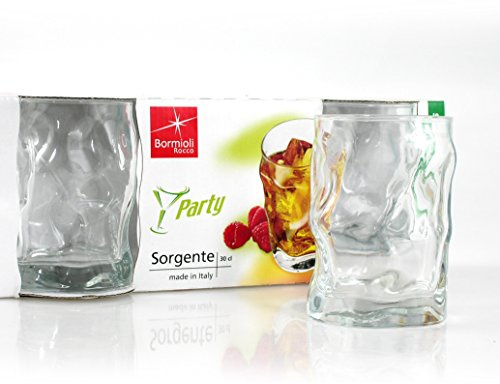 Bormioli Rocco Sorgente Set 3 Bicchieri, Vetro, Trasparente, 30cl