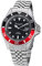 Eichmüller Taucheruhr Silber Lupe Herren Armbanduhr Taucher Uhr Edelstahl 20 ATM Miyota 2115 (Rot)