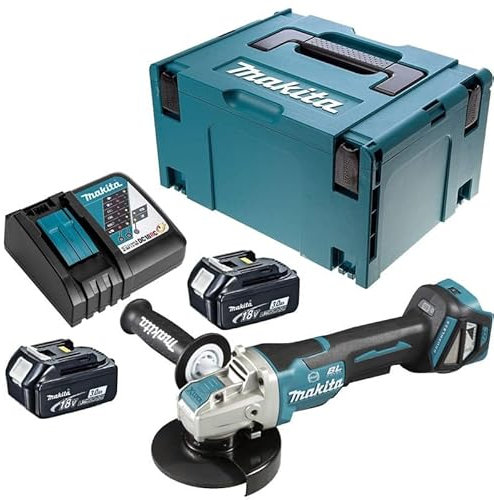 Meuleuse d'angle 18V LXT Ø125mm (2x3,0 Ah) en MAKPAC - MAKITA DGA519RFJ