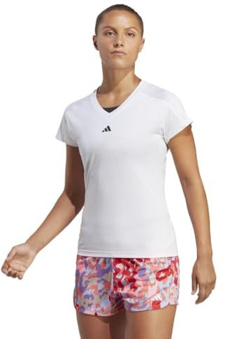 adidas Damen AEROREADY Train Essentials Minimal Branding V-Neck Tee, White, XL