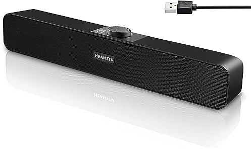 HEANTTV Computer PC Lautsprecher, Bluetooth 5.3 Sound bar , Soundbar HiFi Stereo,USB Betrieb, Boxen für Monitor, Laptop,Musik,Ps5,Ipad,Tablets,Smartphone